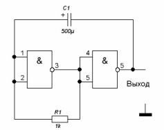 Multivibrator pe două elemente logice