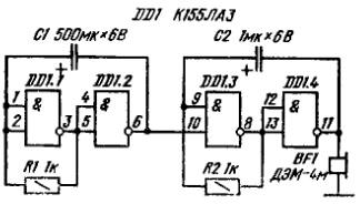 Generator de sunet intermitent