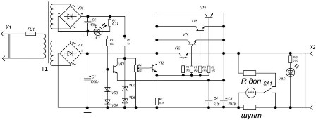 Schema electrică a sursei de alimentare pentru garaj (faceți clic pe imagine pentru a mări)