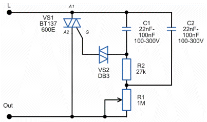 Circuitul de dimmer rotativ