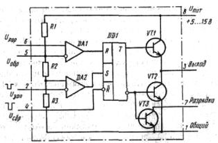 cronometru integrat NE555