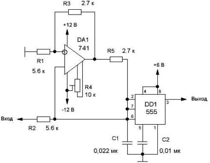 Circuit VLF pe cronometru 555