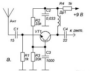 Circuit amplificator antena