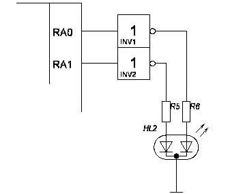 Schema de conexiune LED în două culori