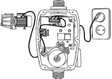 Racordarea unității de control a pompei Turbipress AQUAROBOT la rețeaua electrică