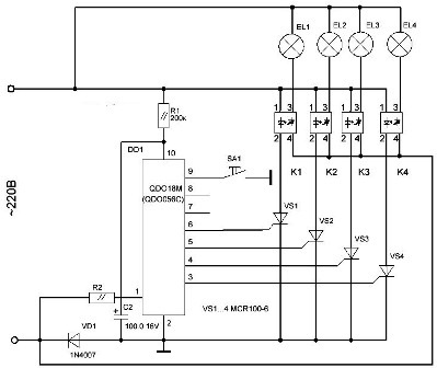 Conectarea cheilor de alimentare la placa de control