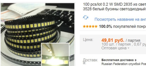 LED-uri cu aliexpress