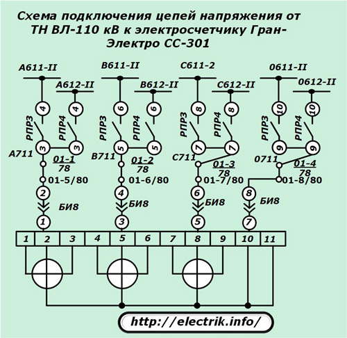 Schema circuitului de tensiune