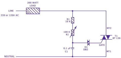 Circuit de control triac