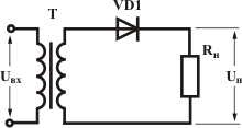 Schema de rectificare a valurilor cu jumătate de undă