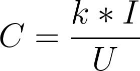 Formula pentru calcularea capacitanței unui condensator de lucru