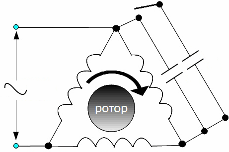 Scheme pentru conectarea condensatorilor la un motor electric