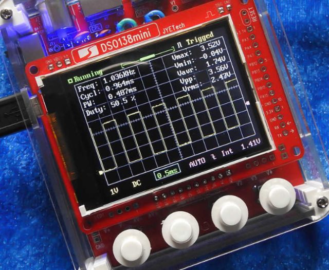 Exemplu de osciloscop DSO138mini